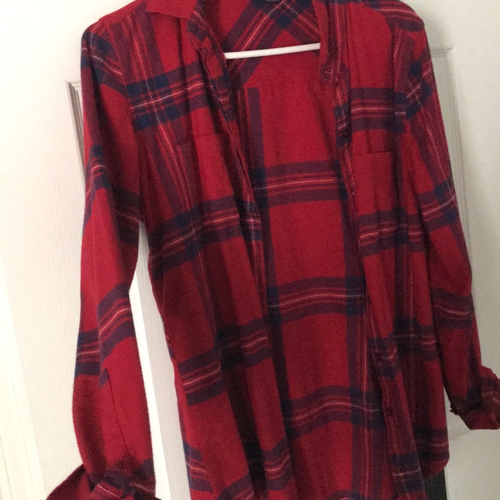 Red button up